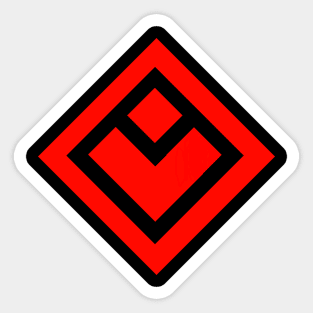 Red Pyramid Logo Sticker